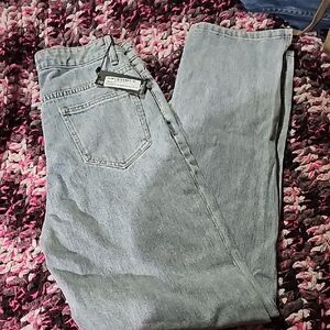 PrettyLittleThing Light Wash Split Hem Jeans